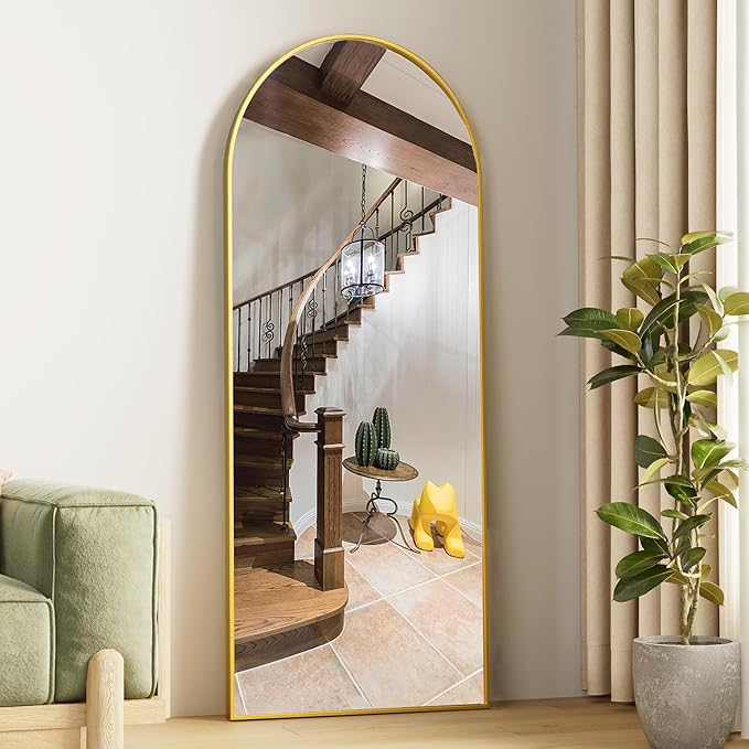 Floor Mirror, Arched Mirror Full Length, Freestanding Mirrors, Arch Floor by ZMYCZ