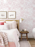 Ismoon Large Floral Peel and Stick Wallpaper Boho White/Pink Contact Paper - Image 8