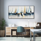 Canvas Wall Art Abstract Wall Decor Sailboat Picture Framed Artwork Modern - Image 6