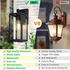 MAXvolador Outdoor Wall Sconce, Large Exterior Waterproof Wall Lantern Light - Image 5