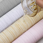 Grey Grasscloth Peel and Stick Wallpaper Texture Contact Paper A Set of 15.7" X - Image 5