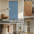 AJAZZ 100% Blackout Magnetic Door Curtain Pleated Door Curtain Accordion Doors - Image 2