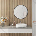 Wood Slat Wallpaper Peel and Stick Thick Brown Slat Wood Panels by HelloWall