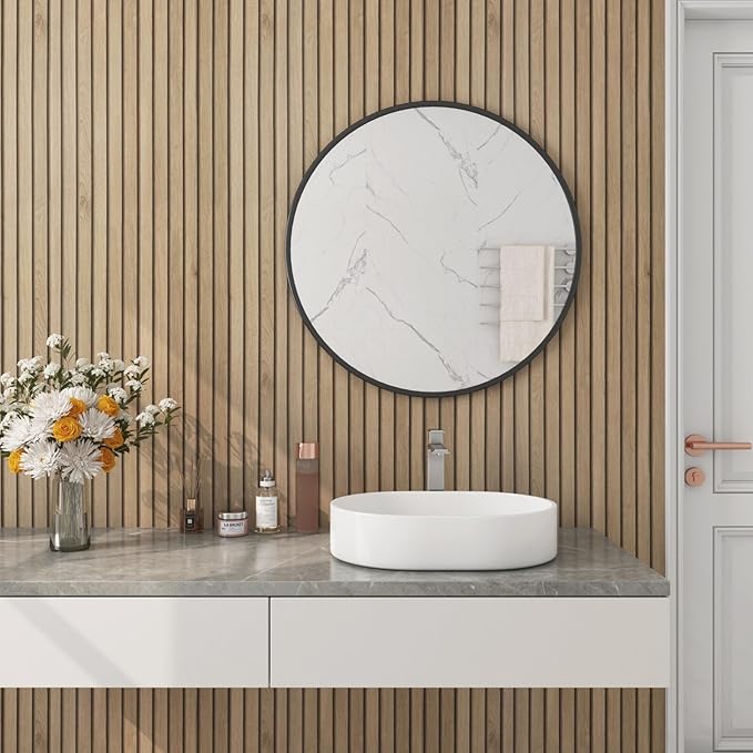 Wood Slat Wallpaper Peel and Stick Thick Brown Slat Wood Panels by HelloWall