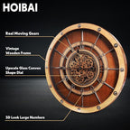 HOIBAI Wall Clock, 27 Inch Moving Gears Clock Large Wall Clock - Image 3