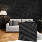 Mollywell Art Acoustic Wall Panels, 24x24 Inch 8 Pack, Wood Veneer, Sound by Mollywell