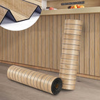 ReWallpaper 24in X 10ft Peel and Stick Wall Panels Light Oak Faux Wood Slat by ReWallpaper