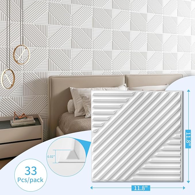 Art3d 33-Pack 3D Wall Panels for Interior Wall Decor, Textured Accent Walls - Image 3