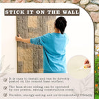 2 Pack PU Stone Faux Wall Panels Outdoor, 44.5"w×30.7"h Rock Exterior Faux Wall - Image 3