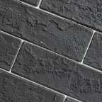 100 Pieces Old Town Black Faux Brick Wall Tiles, Clay Manufactured Thin Brick by TORURAL