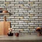 COMSTICKC 3D Stone Wall Panel Peel and Stick, DIY Lightweight PVC Stone Brick - Image 2