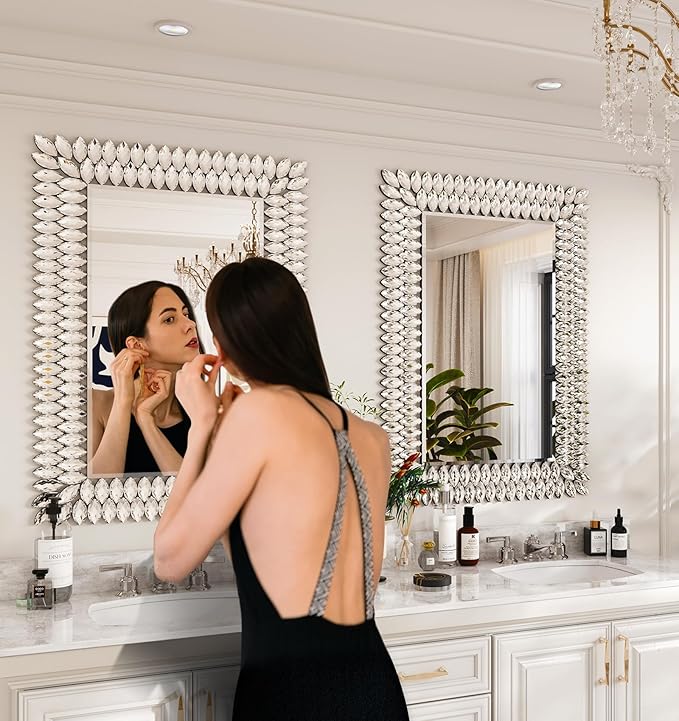 Kelly Miller Jeweled Luxury Bathroom Mirror - Image 5