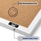 Mr. Pen- White Frame Cork Bulletin Board, Office Wall Cork Board - Image 3