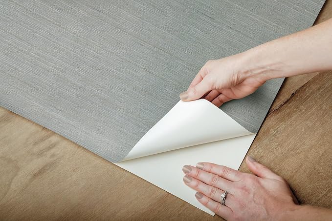 York Wallcoverings Natural Sisal Slate Peel and Stick Grasscloth Wallpaper - Image 5