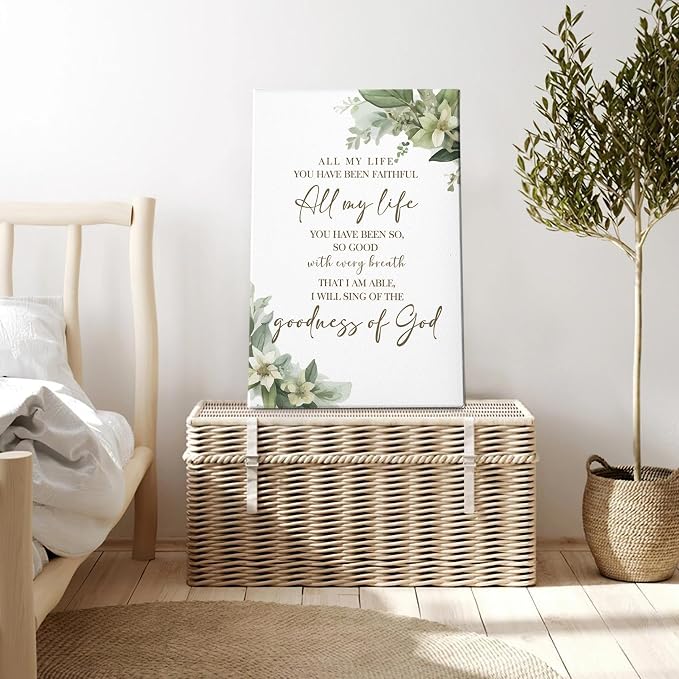 HIWX Christian Wall Decor, All My Life You Have Been Faithful Bible Verse - Image 3
