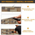 ROOMTEC 1-Pack Faux Stone Wall Covering Panels - Image 5