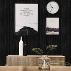 Black Grasscloth Peel and Stick Wallpaper Texture Contact Paper A Set of 15.7" - Image 3
