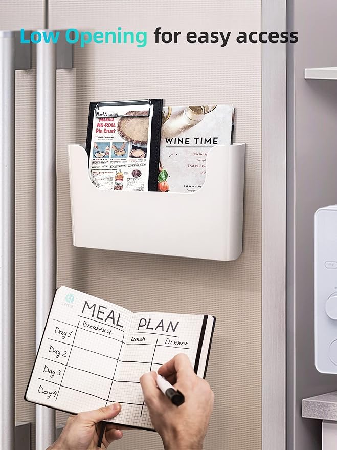 Wall Mount File Organizer Holder Mail Holder No Drilling Wall Pocket - Image 3