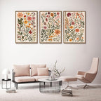 KISSFOX 3 Piece Boho Floral Canvas Wall Art - Image 2
