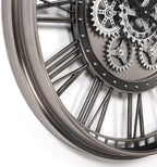 CLXEAST 28 Inch Original Real Moving Gear Wall Clock Roman Numerals, Oversized - Image 5