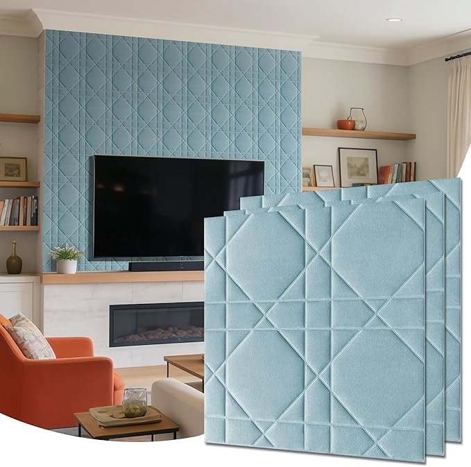 Velvet 3D wall Panels for Interior wall Decor Peel and Stick, Soundproof by Unknown