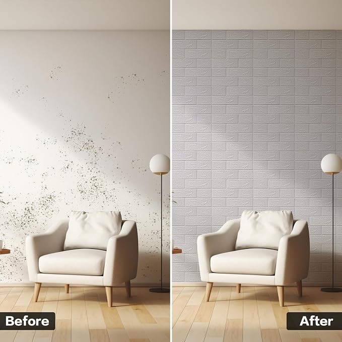 30PCS 3D Wall Panels Peel and Stick Foam, Self-Adhesive Decorative 3D Brick - Image 5