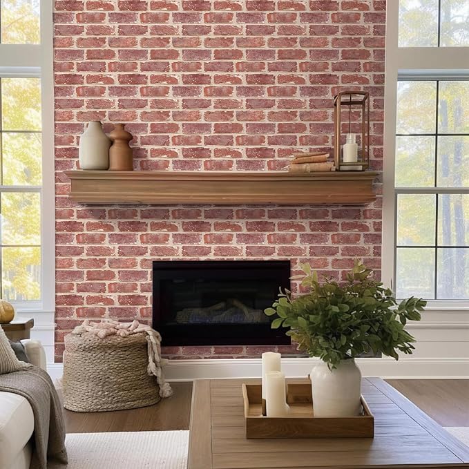 Commomy 10 Pcs Peel and Stick Brick Tile -11.8"X11.8" Small Size PVC 3D Faux - Image 2