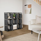 Mavivegue Book Shelf, 9 Cube Storage Organizer, DIY Bookcase, Metal Cube - Image 2