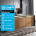 Art3d 6-Piece Wood Slat Panels for Stylish Interior Decor and Ceiling Decoration - Image 4