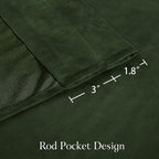 NICETOWN Velvet Cafe Windows Valance, Olive Green Window Treatment - Image 6