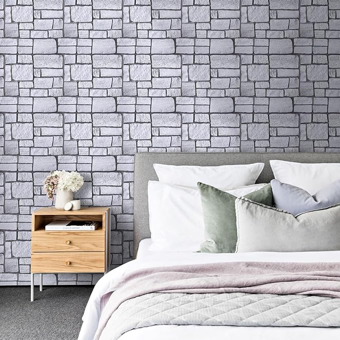Commomy 3D Faux Stone Wall Panel Peel and Stick Wall Tiles - Image 2