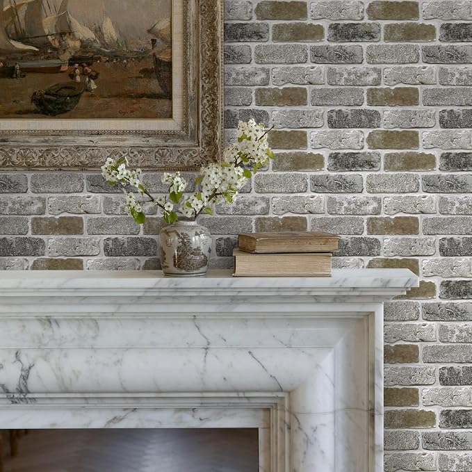 COMSTICKC 3D Faux Brick Peel and Stick Wall Covering, Small Brick Size Thin PVC - Image 2