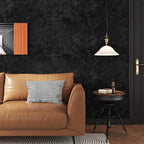 Wallercity Black Floral Leaves Velvet Wallpaper Peel and Stick - Image 8