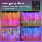 Color Changing Wishing Ball Curtain Lights, 9.8 x 3.3 FT RGB LED Fairy Light - Image 3