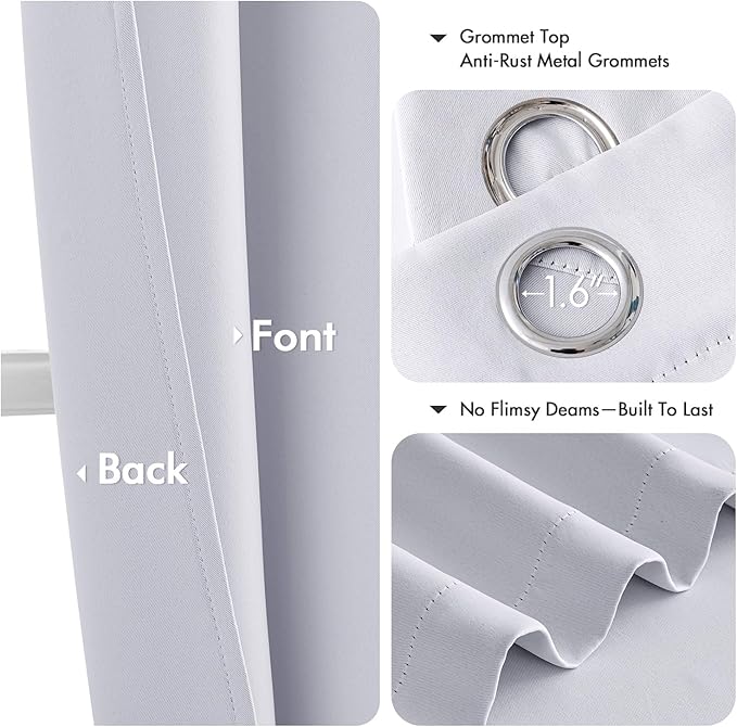 MIULEE Blackout Curtains for Bedroom Living Room 2 Panels, Thermal Insulated - Image 4