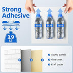 12 Pack Acoustic Panels with Self Adhesive, Soundproof Wall Panels, Brick Sound - Image 4