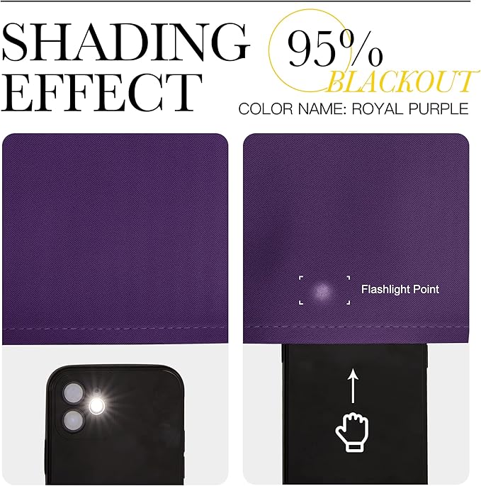 NICETOWN Purple Blackout Curtains 86 inches Long, Niose Reducing and Thermal - Image 5