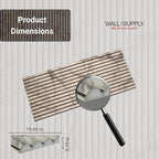 Wall!Supply 3D Wall Panels – Faux Marble Round Slatted – Home Decor Wallpaper - Image 6