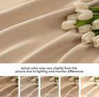 MIULEE Back Tab Beige Curtains 90 Inch Long 2 Panels Set - Image 8