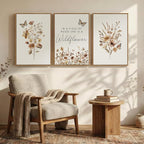 Framed Vintage Wildflower Canvas Wall Art - Image 6