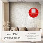 Wall!Supply - 3D Wall Panels – Flow Line White Wall Covering - Lightweight - Image 2
