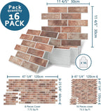 16-Pack 3D Faux Brick Acoustic Wall Panels, 11.8" x 11.8" PET Soundproof & - Image 2