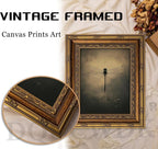 Vintage Gold Framed Wall Art Retro Dark Dragonfly Painting Canvas Prints Gothic - Image 4