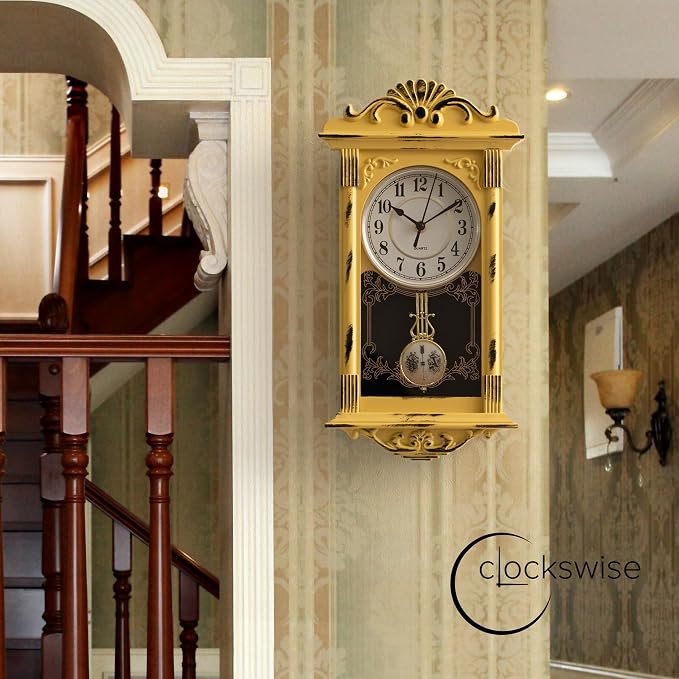 Clockswise Vintage Grandfather-Style Wall Clock - Image 7