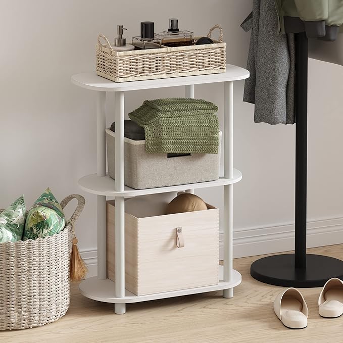Furinno Turn-N-Tube No Tools 3-Tier Modern Oval Side Display Rack - Image 2