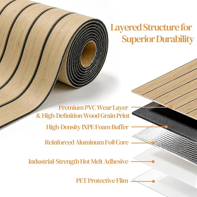 VEELIKE Tan Birch Slat Wall Panels Peel and Stick 3D Wood Grain Wall Panel - Image 8