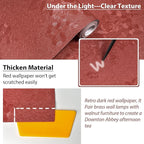 Dark Red Peel and Stick Wallpaper Textured Embossed Floral Contact Paper Peel - Image 6