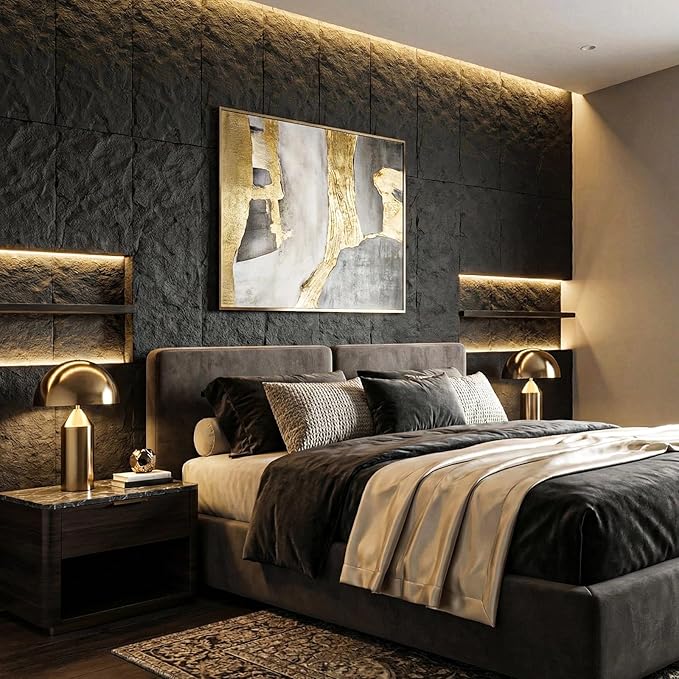 BEAUTYPEAK 3D Faux Stone Wall Panels, Home & Office Accent Wall, Easy Install - Image 8