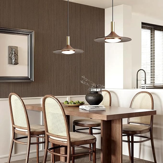 Brown Grasscloth Peel and Stick Wallpaper - Image 5