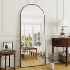 Rowjut 64"x21"Floor Mirror Arched Full Length Mirros, Mirror Floor Length by Rowjut